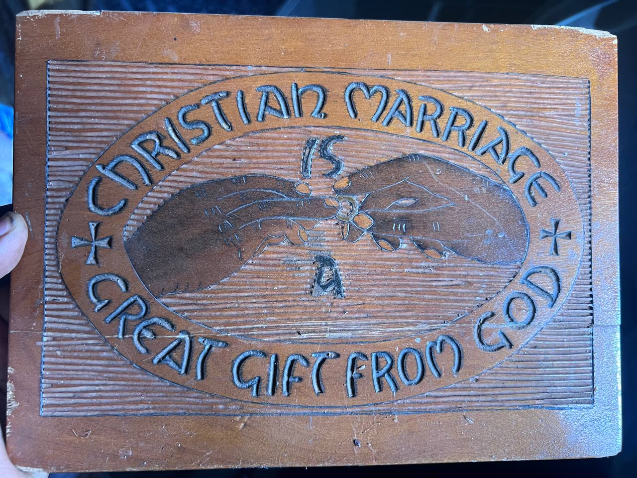 Carved Wooden Marriage Box